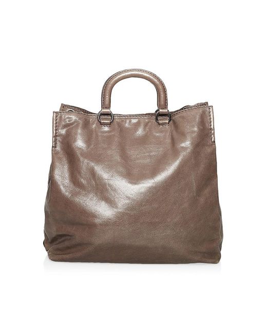 Prada Vitello Shine Leather Shoulder Bag in Brown Lyst UK