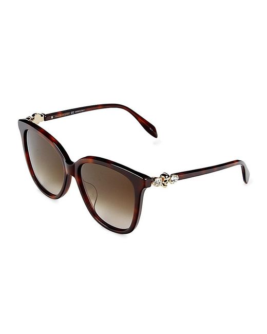 Alexander McQueen Brown 57mm Sqaure Sunglasses