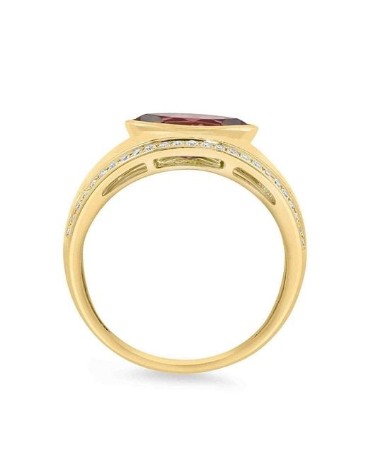 Effy Metallic 14K, Rhodolite & Diamond Ring