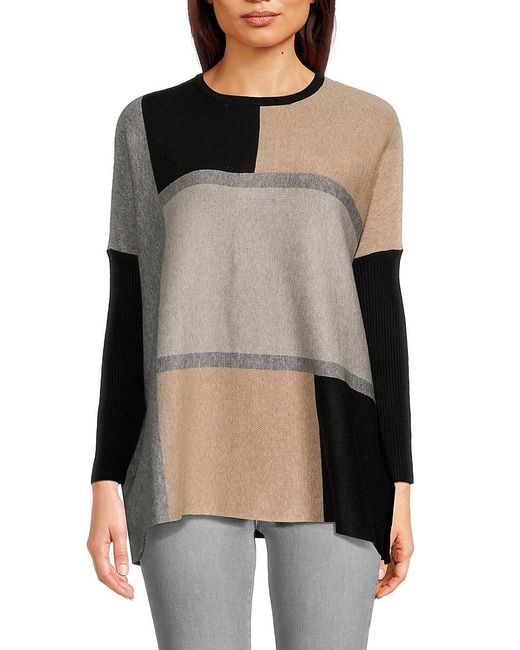 Joseph A Multicolor Colorblock Crewneck Sweater