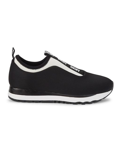 Schoenen DKNY Sneakers met veters zwart-wolwit Webpatroon casual  uitstraling Schoenen Sneakers Sneakers met veters polocentralcursos.com.br