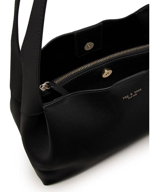 Rag & Bone Black Slade Top Handle Leather Tote
