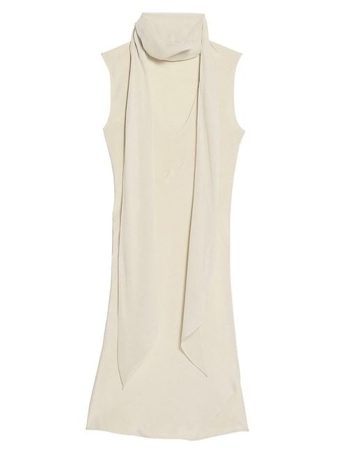 Helmut Lang Natural Silk Sleeveless Scarf Top