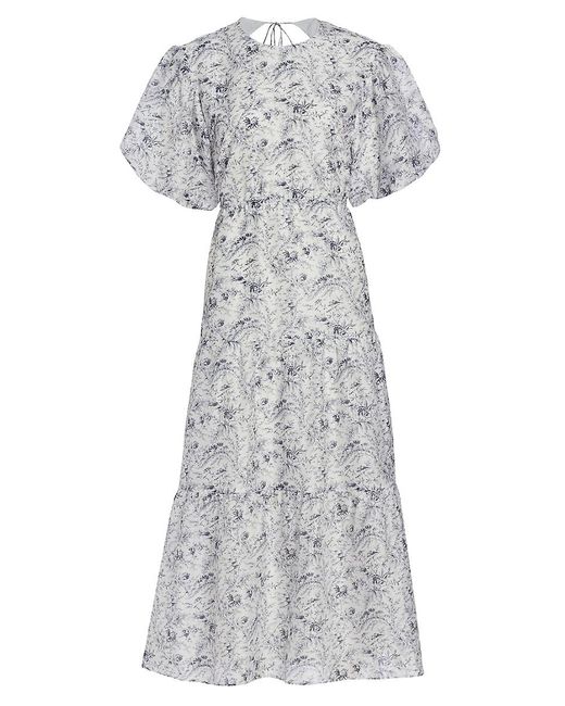 Sir Gray Dimitri Tiered Open-Back Midi-Dress