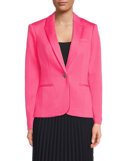 Tommy Hilfiger Pink Polyester-Blend Tailored Blazer