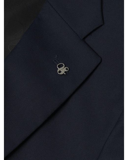 Scotch & Soda Blue Solid Two-Button Modern-Fit Suit for men