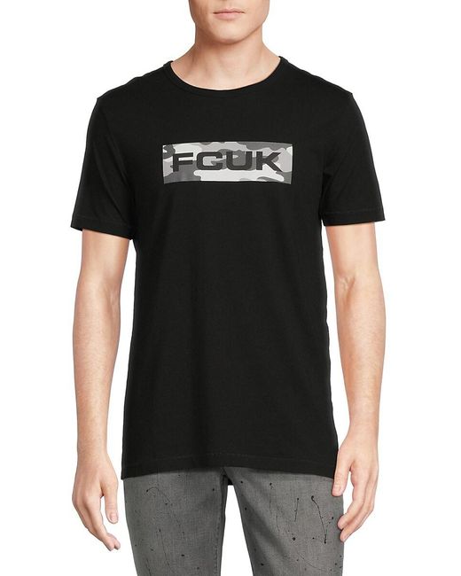 French Connection Black Logo Tee for men