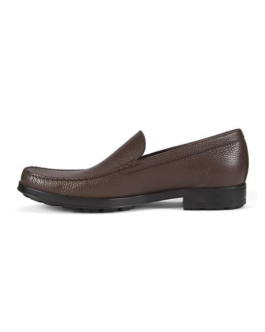 Bally Brown 25Mm Textured Leather Loafers for men