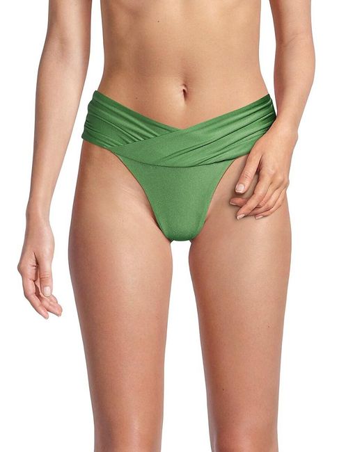 JADE Swim Green Alina Crisscross Bikini Bottoms