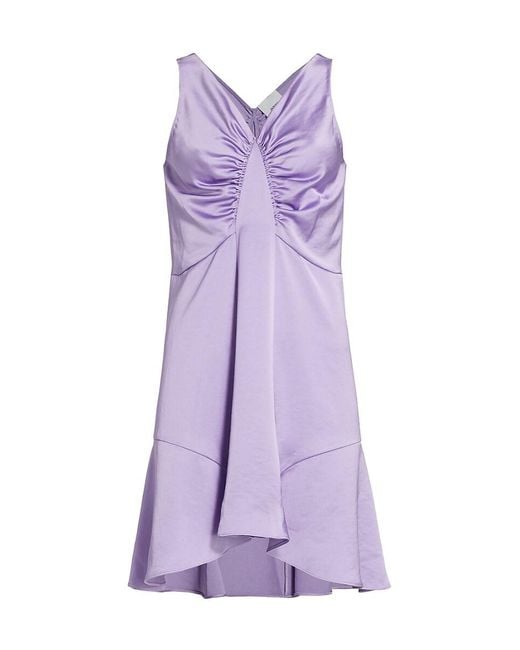 AKNVAS Purple Andrea Satin Minidress