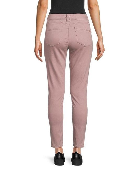 Democracy Ab Tech High Rise Cropped Skinny Jeans in Pink Lyst