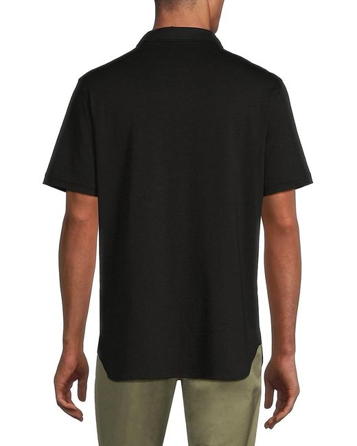 Karl Lagerfeld Black Pima Cotton Blend Shirt for men