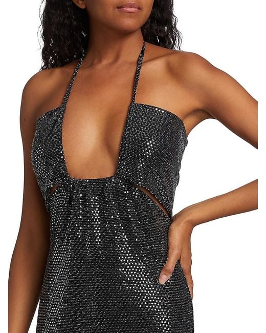 Dodo Bar Or Black Tal Sequin-Embroidered Midi-Dress