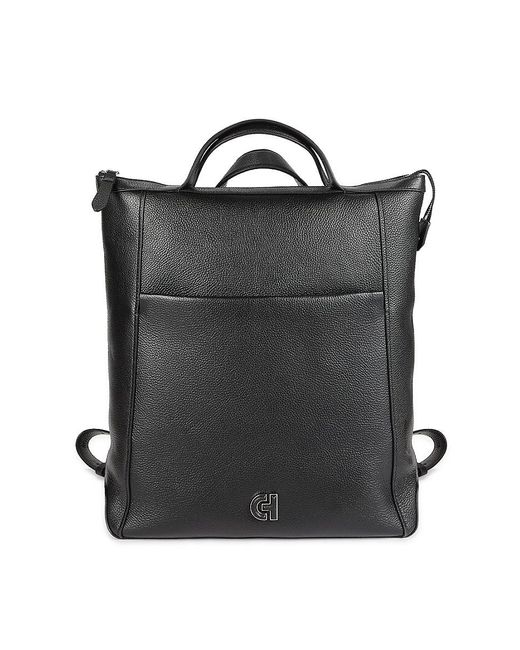 Cole Haan Black Leather Convertible Backpack