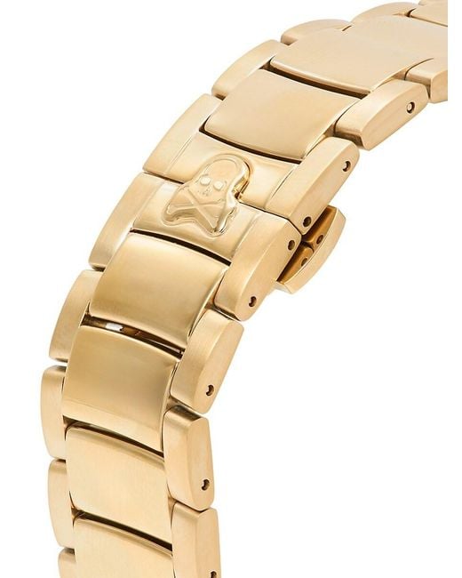 Philipp Plein Metallic $keleton $pectre 42mm Ip Goldtone Stainless Steel Automatic Watch for men