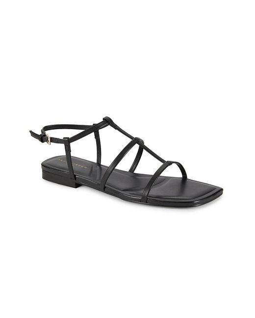 Marc Fisher Black Marris 19Mm Strappy Flat Sandals