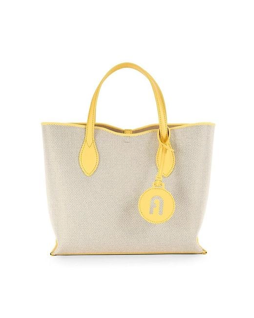 Furla Metallic Textured Open Tote