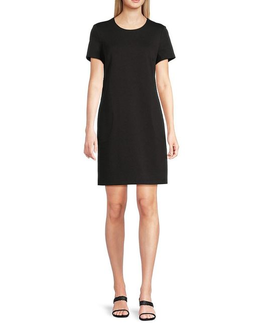 Calvin Klein Black Solid Shift Minidress