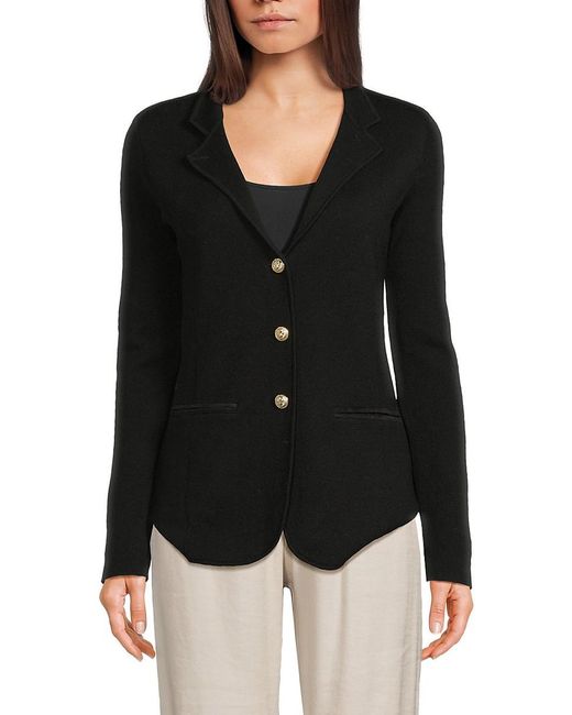 Bruno Magli Cashmere Knit Blazer in Black Lyst UK