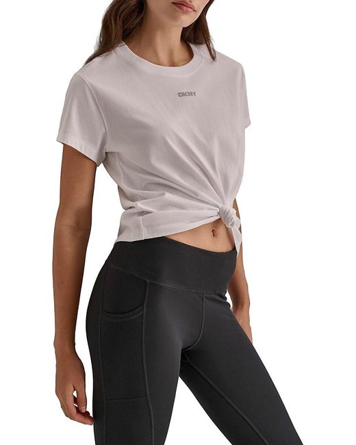 DKNY Black Logo Cotton T-Shirt