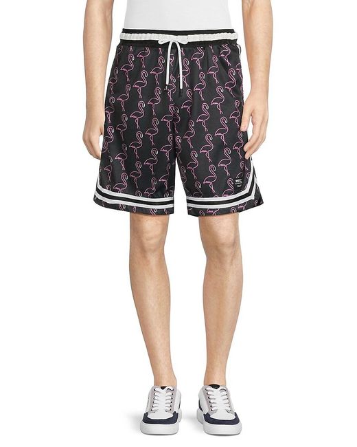 Wesc Black 'Flamingo Basketball Shorts for men