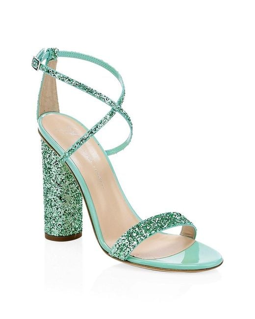 Giuseppe Zanotti Block heel Glitter Sandals Lyst Canada