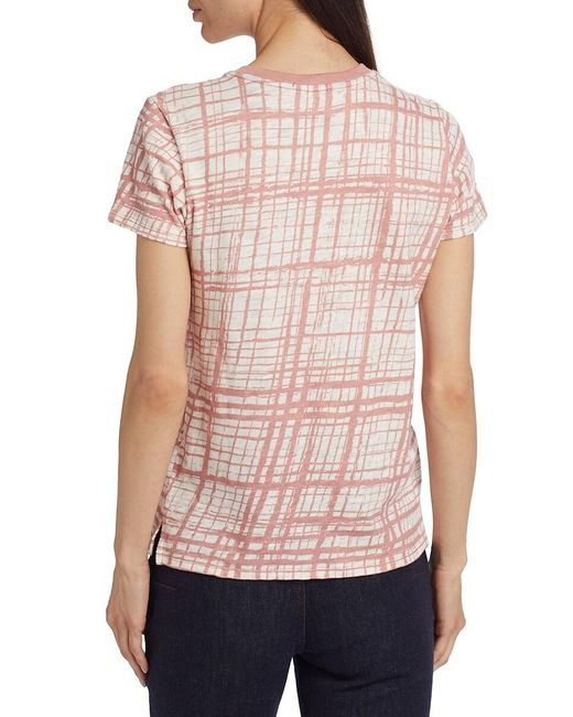 ATM Red Crosshatch Schoolboy Slub Cotton T-Shirt