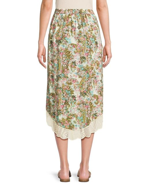Zadig & Voltaire Multicolor Jeudie Yoko Floral High Low Skirt