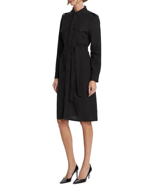 Nili Lotan Black Marcia Utilitarian Shirtdress