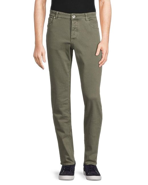 Brunello Cucinelli Green Traditional Fit Jeans for men