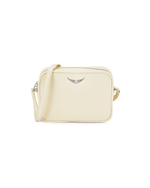 Zadig & Voltaire White Boxy Wings Leather Shoulder Bag
