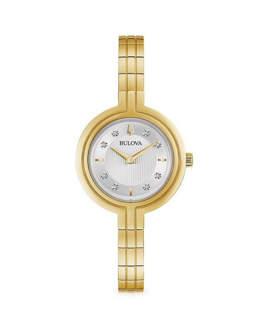 Bulova 30mm Stainless Steel & Diamond Bracelet Watch in Metallic Lyst