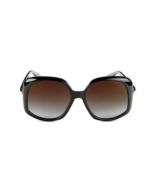 Jimmy Choo Black Amada 56Mm Square Sunglasses