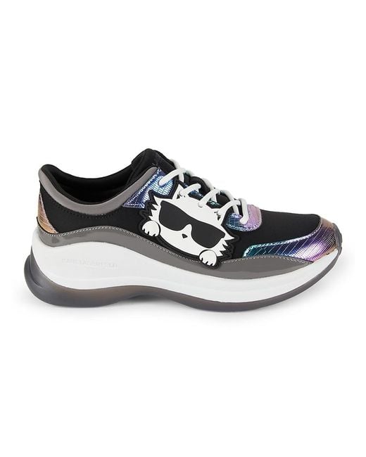 Karl Lagerfeld Black Coty Logo Low Top Sneakers