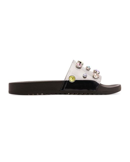 Sophia Webster White Dina Embellished Slides