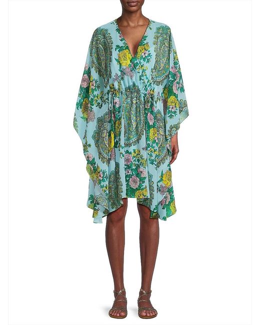 Kobi Halperin Women's Green Alice Mixed Print Cover-Up Midi-Dress -  laplaya.ma