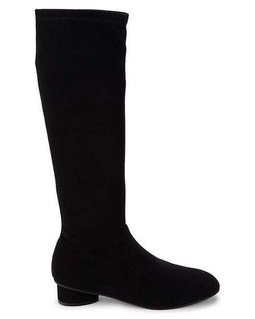 Stuart weitzman black suede knee high boots sale