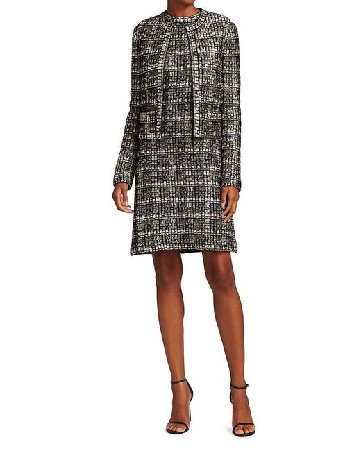 St. John Metallic Bouclé Tweed Knit Jacket | Lyst