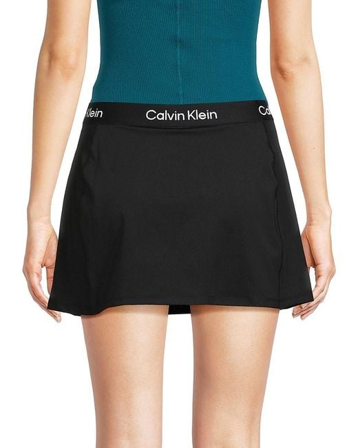 Calvin Klein Jeans LOGO WAISTBAND SKIRT - Mini skirt - black 