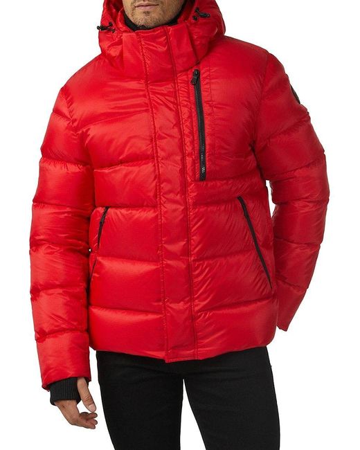 Pajar Jericho Channel Puffer Jacket in Red for Men | Lyst