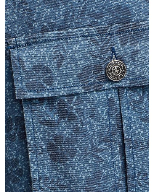 Cinq À Sept Blue Zola Floral Denim Pants