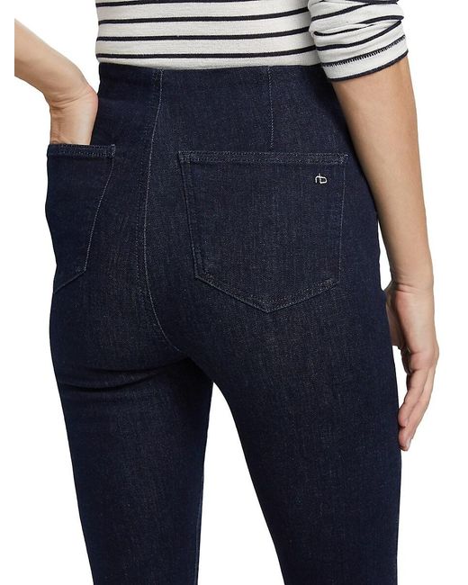 Rag & Bone Blue Epic Peyton Pull-On High-Rise Pants