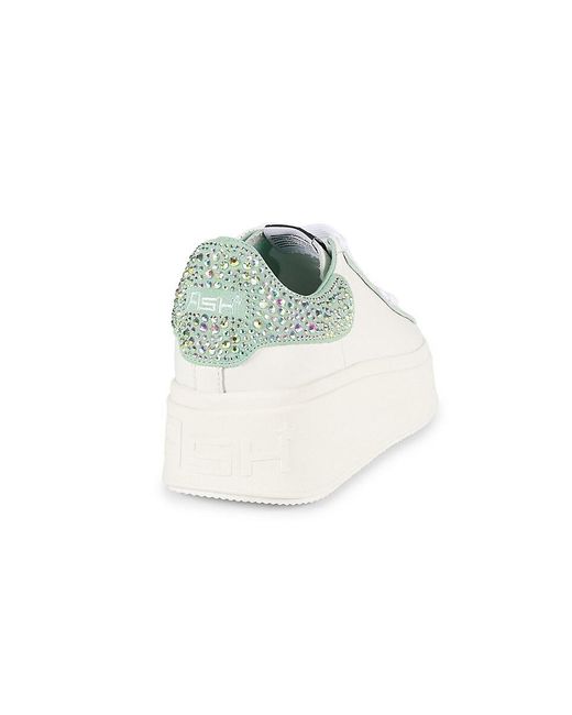 Ash Natural Move Strass Leather Platfrom Sneakers