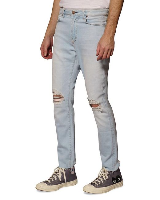 Monfrere Blue Ledger Distressed Jeans for men