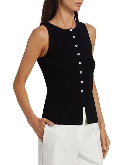 If Only Studio White Knit Sleeveless Cardigan
