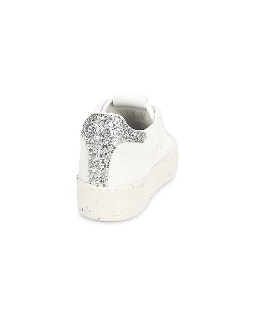 P448 White Leather Low-Top Sneakers
