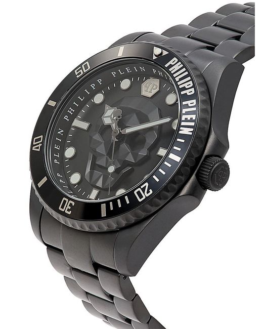 Philipp Plein The Skull Diver 44mm Ip Black Stainless Steel Bracelet Watch for men