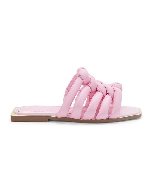 Circus by Sam Edelman Ida Padded & Braided Flat Sandals in Pink | Lyst