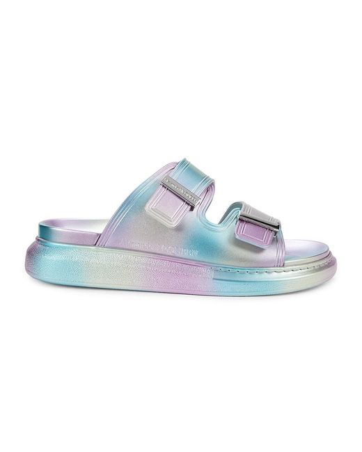 Alexander McQueen Blue Metallic Sandals