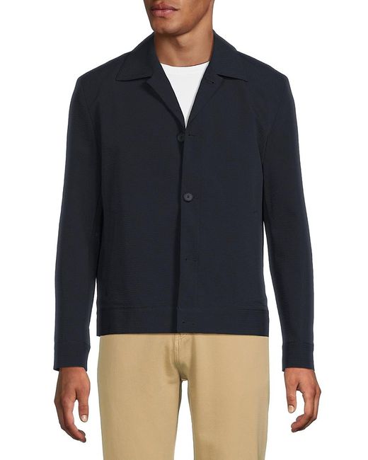 HUGO Blue Hellys Camp Jacket for men